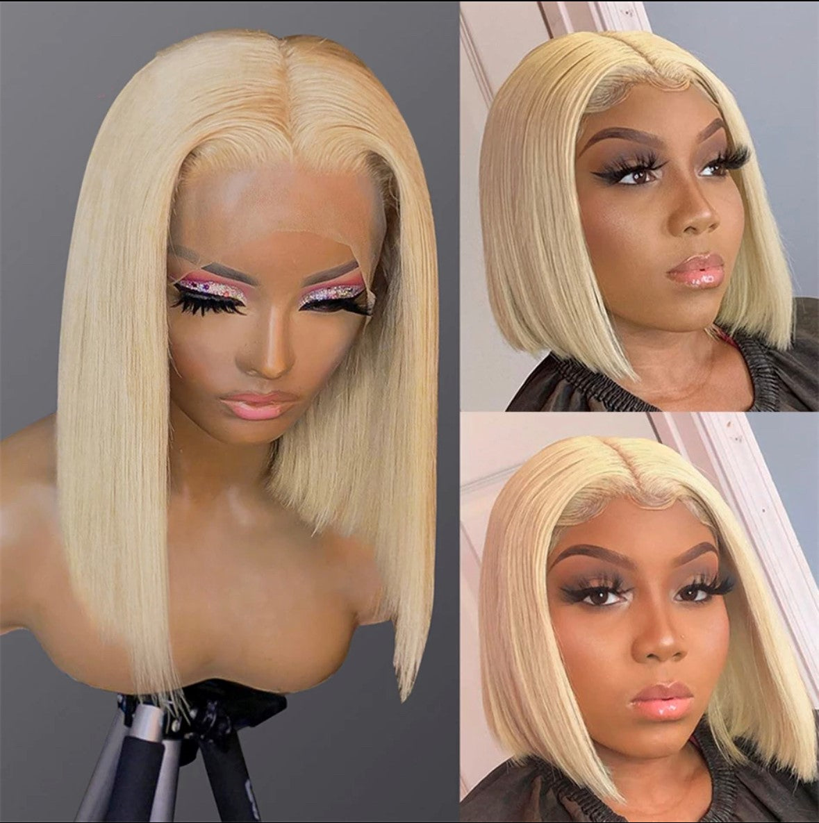 women wearing blonde wigs 