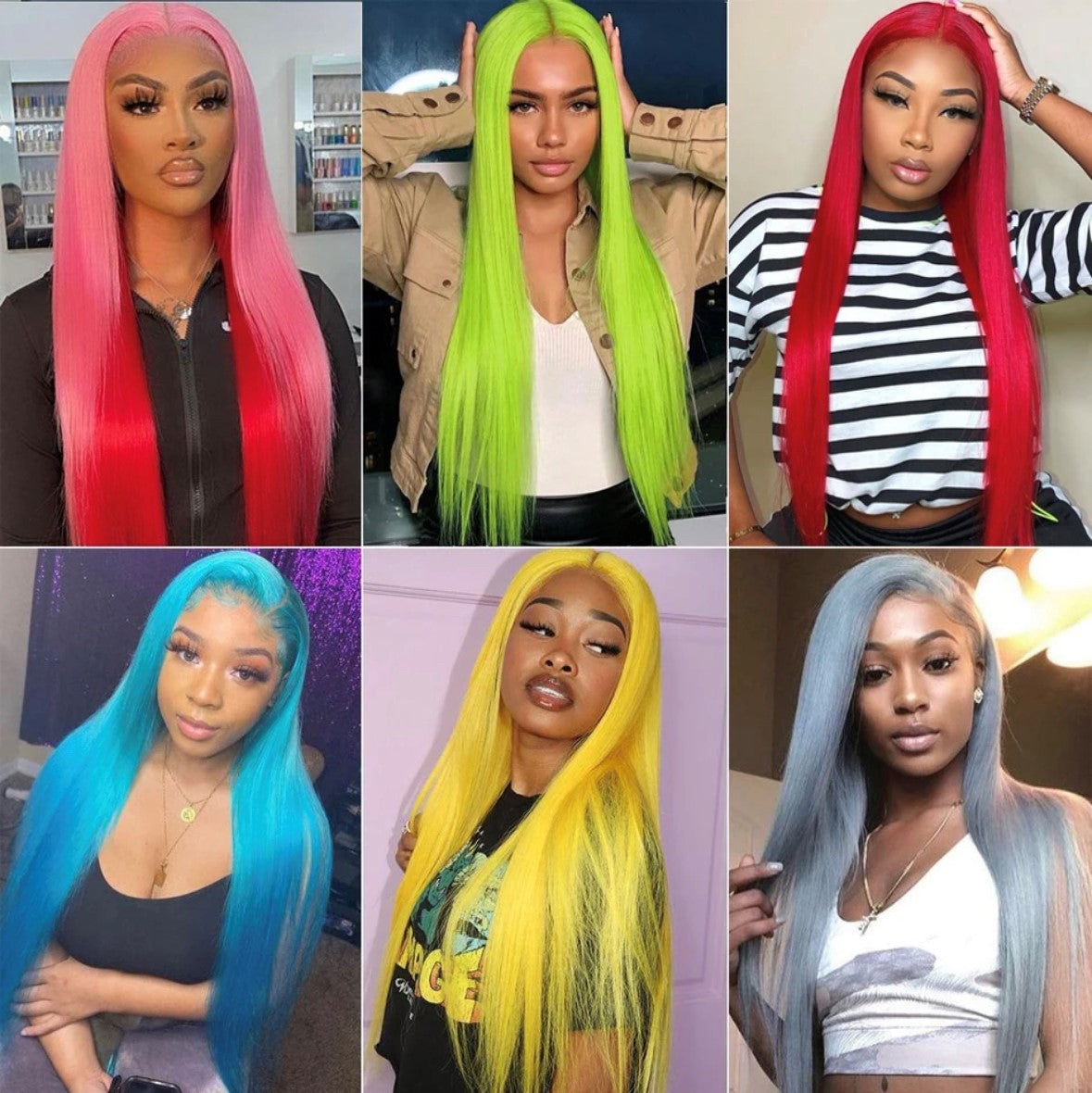 coloured wigs