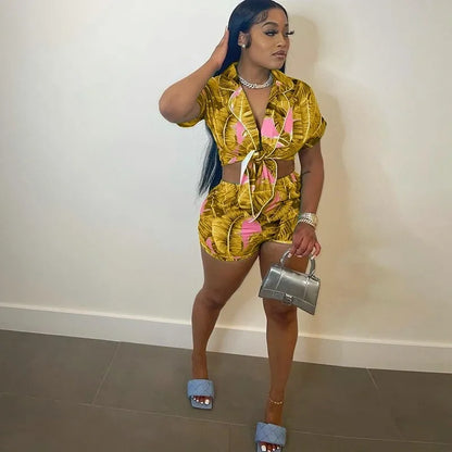 beautiful women wearing women wearing palms set
