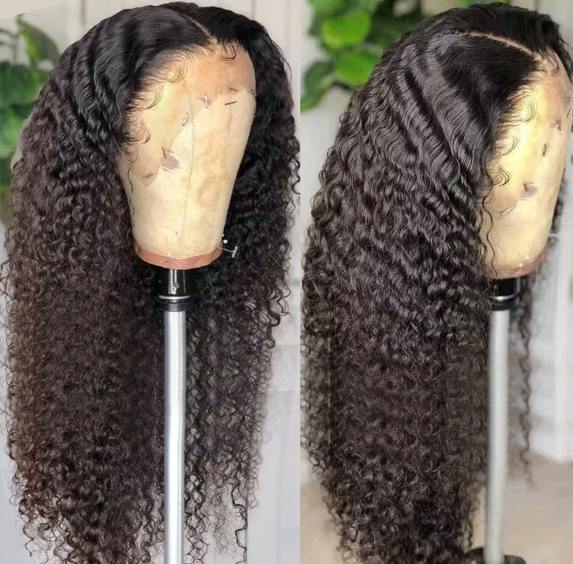 brazilian human hair wig on dummy